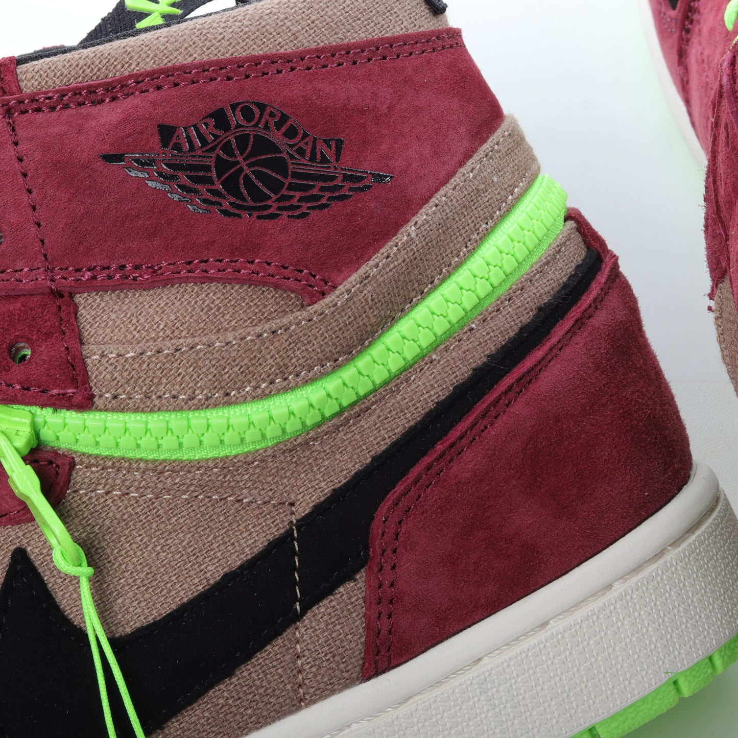 Air Jordan 1 Switch dark red zipper