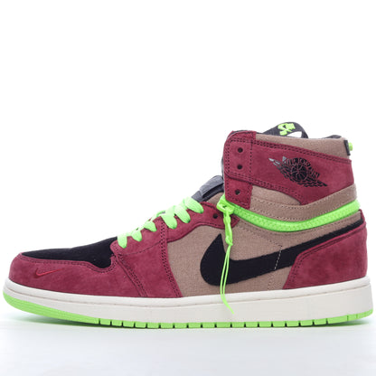 Air Jordan 1 Switch dark red zipper