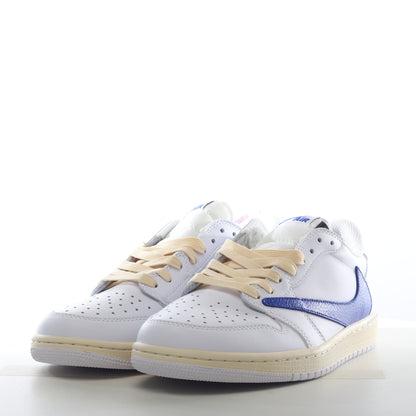 Travis Scott x Air Jordan 1 Low White Blue