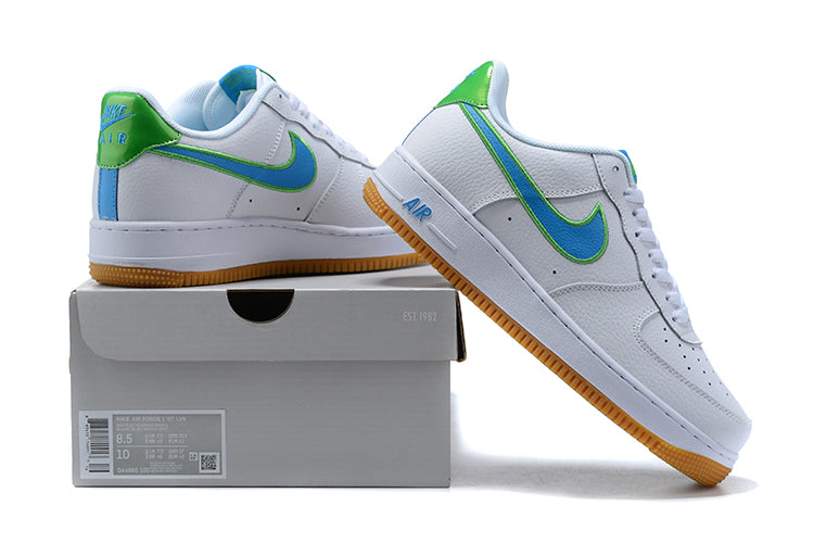 Nike Air Force 1 Low White Poison Green Photo Blue Gum