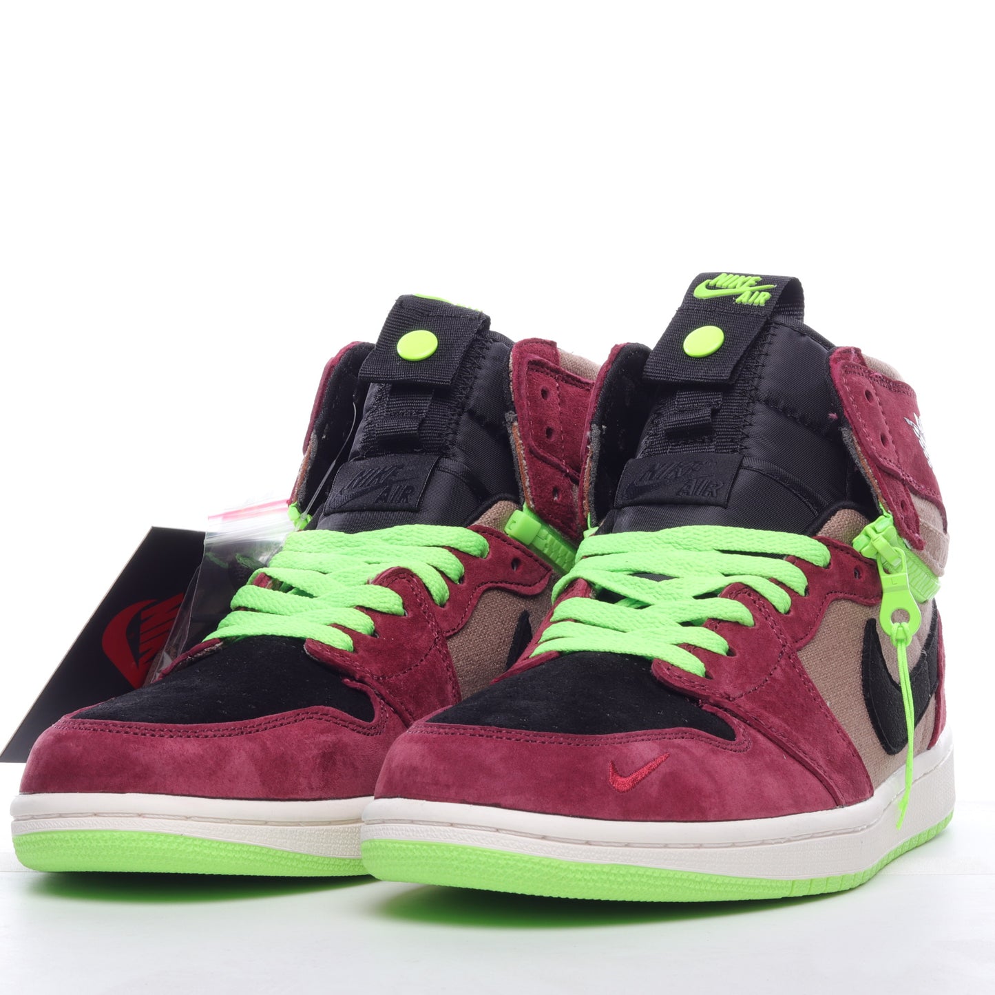 Air Jordan 1 Switch dark red zipper