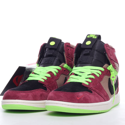 Air Jordan 1 Switch dark red zipper