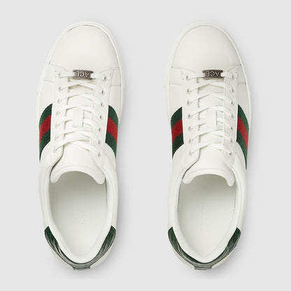 Gucci Ace sneaker with Web White