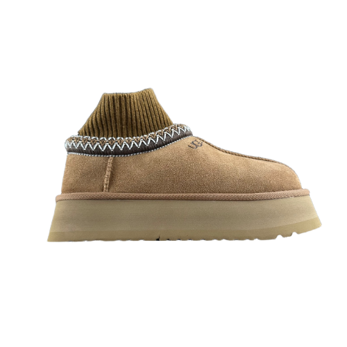 UGG Chestnut Sock Insert Platform Mule | נעליי האג פלטפורמה גרב פנימי חום