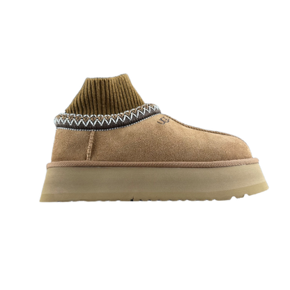 UGG Chestnut Sock Insert Platform Mule | נעליי האג פלטפורמה גרב פנימי חום