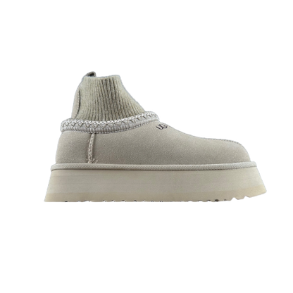 UGG Beige Sock Insert Platform Mule | נעליי האג פלטפורמה גרב פנימי בייז'