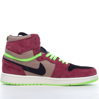 Air Jordan 1 Switch dark red zipper