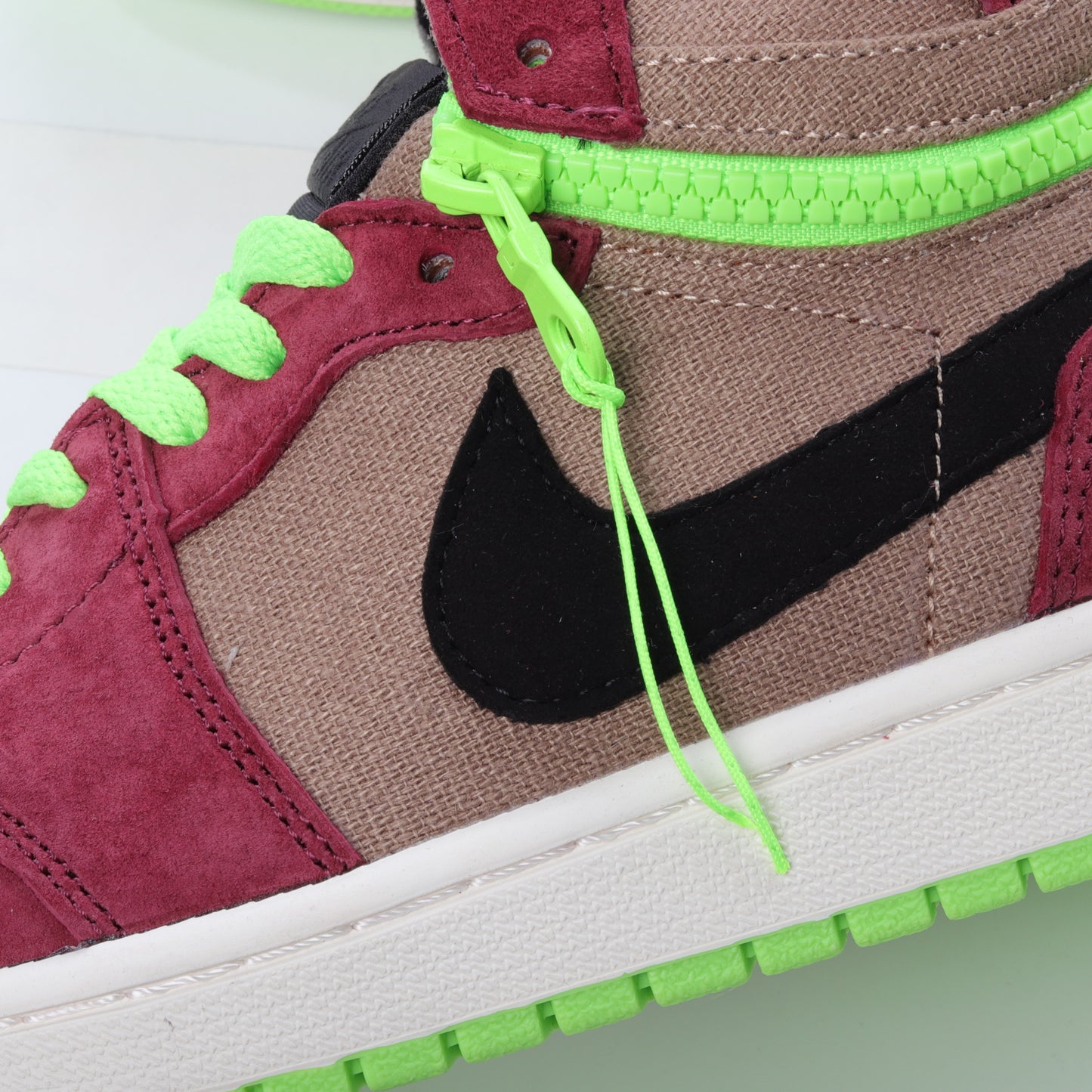 Air Jordan 1 Switch dark red zipper