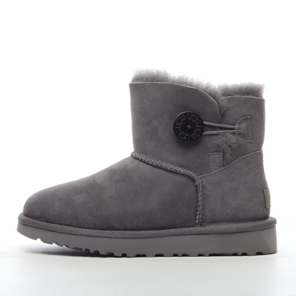 UGG Mini Bailey Button Grey Unisex